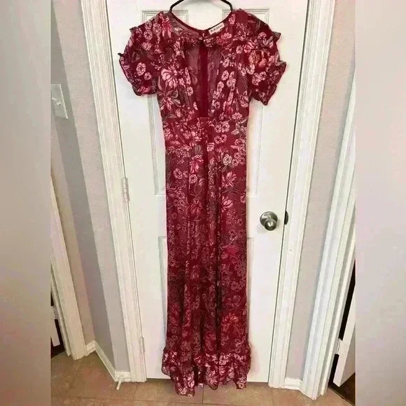 For Love and Lemons Flora Maxi Dress Size XS - Picture 7 of 8